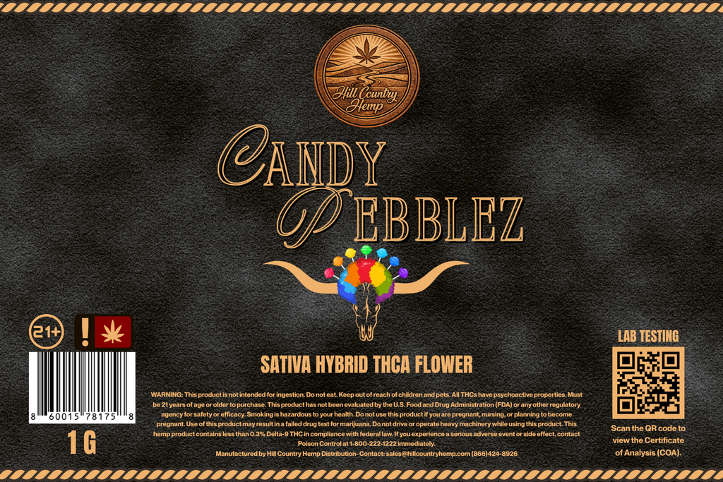 Hill Country Hemp Candy Pebblez THC-A Flower (Sativa Hybrid)