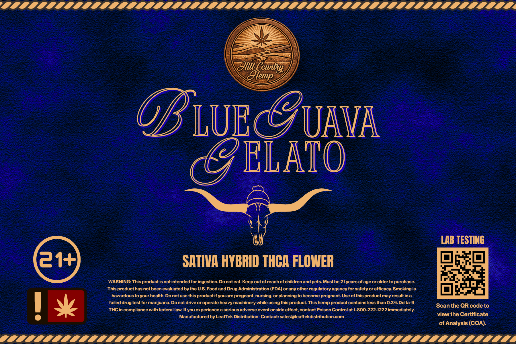 Hill Country Hemp Blue Guava Gelato THC-A Flower