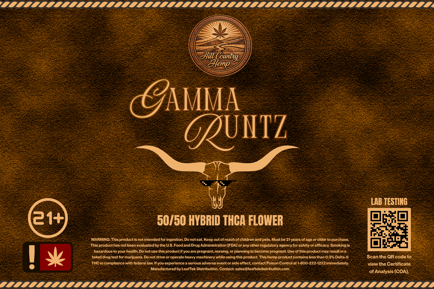 Hill Country Hemp Gamma Runtz THC-A Flower (Hybrid)