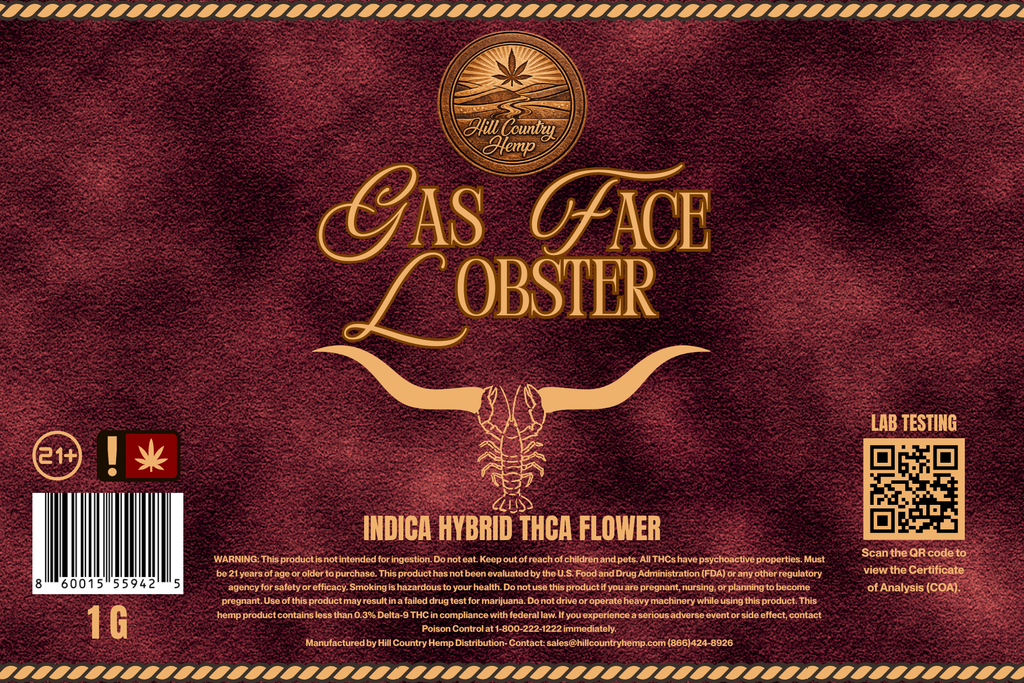 Hill Country Hemp Gas Face Lobster THC-A Flower (Hybrid)