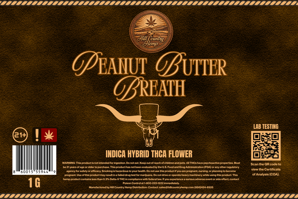 Hill Country Hemp Peanut Butter Breath THC-A Flower (Indica Hybrid)