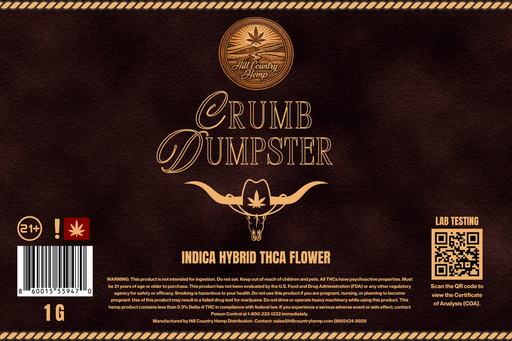 Hill Country Hemp Crumb Dumpster THC-A Flower (Hybrid)
