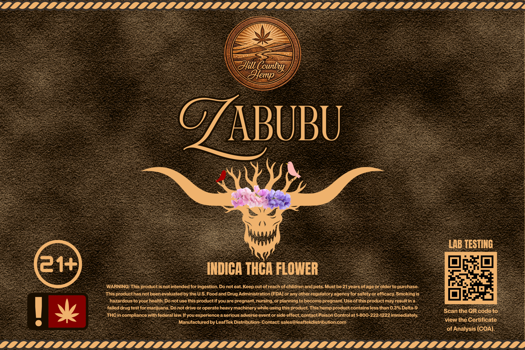 Hill Country Hemp Zabubu THC-A Flower (Hybrid)
