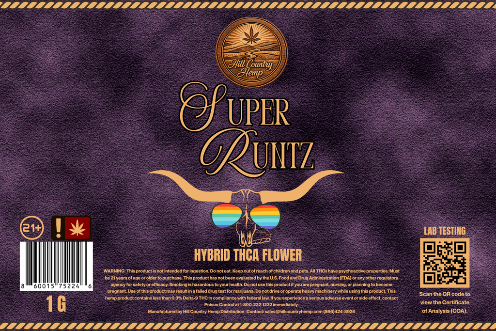 Hill Country Hemp Super Runtz THC-A Flower (Hybrid)