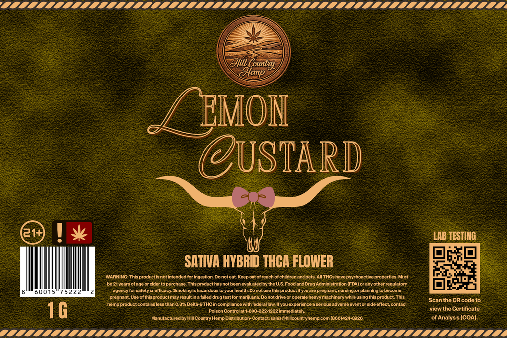 Hill Country Hemp Lemon Custard THC-A Flower (Hybrid)