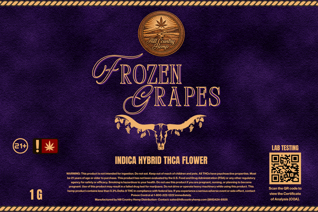 Hill Country Hemp Frozen Grapes THC-A Flower (Hybrid)