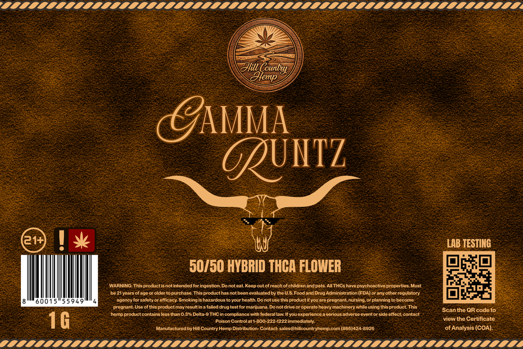 Hill Country Hemp Gamma Runtz THC-A Flower (Hybrid)