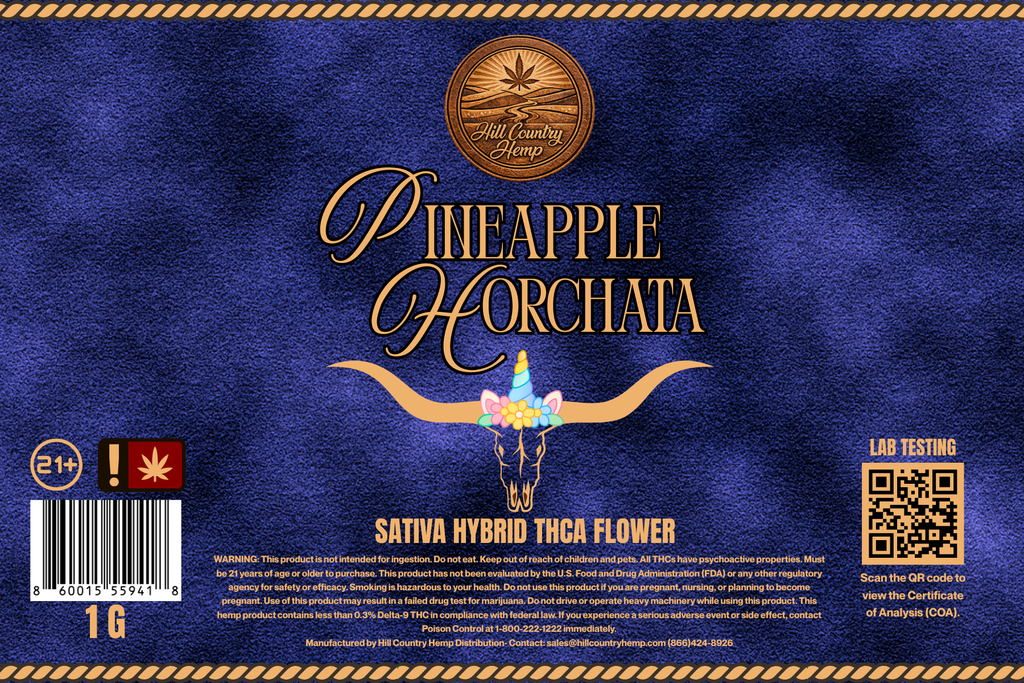 Hill Country Hemp Pineapple Horchata THC-A Flower (Hybrid)