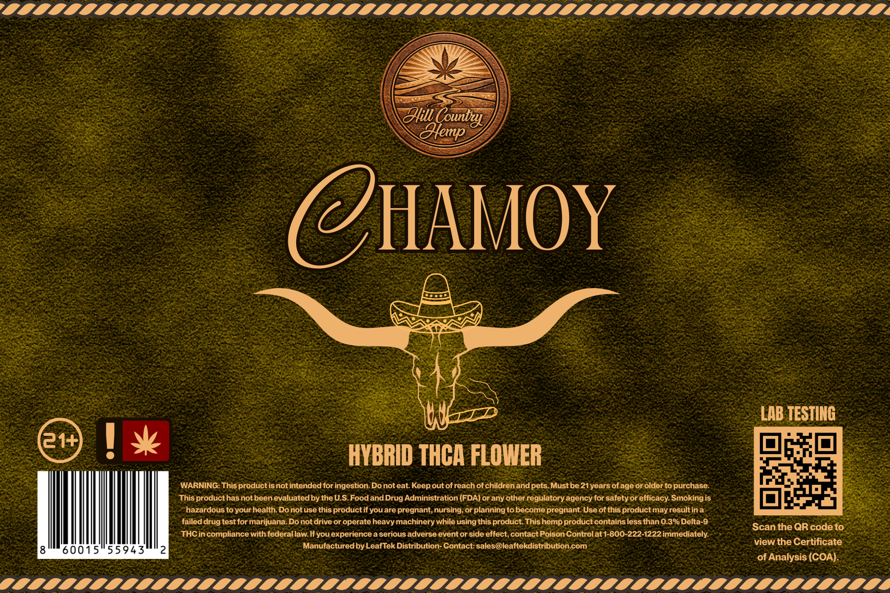 Hill Country Hemp Chamoy THC-A Flower (Hybrid)