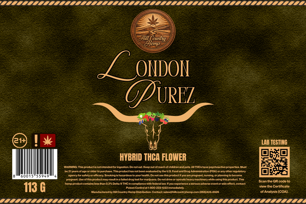 Hill Country Hemp London Purez THC-A Flower (Hybrid)